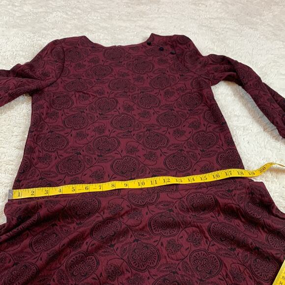 Ann Taylor Loft patterned long sleeved drop waist dress, size sp - Picture 8 of 11